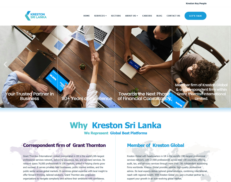 Kreston Sri Lanka website preview